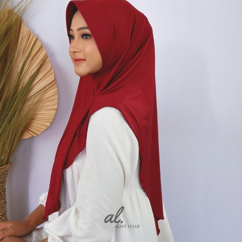 KODE-EZ24 Alny Hijab - Raisa hijab bergo sport jersey / jilbab sport jersey pet antem Barang Terupda