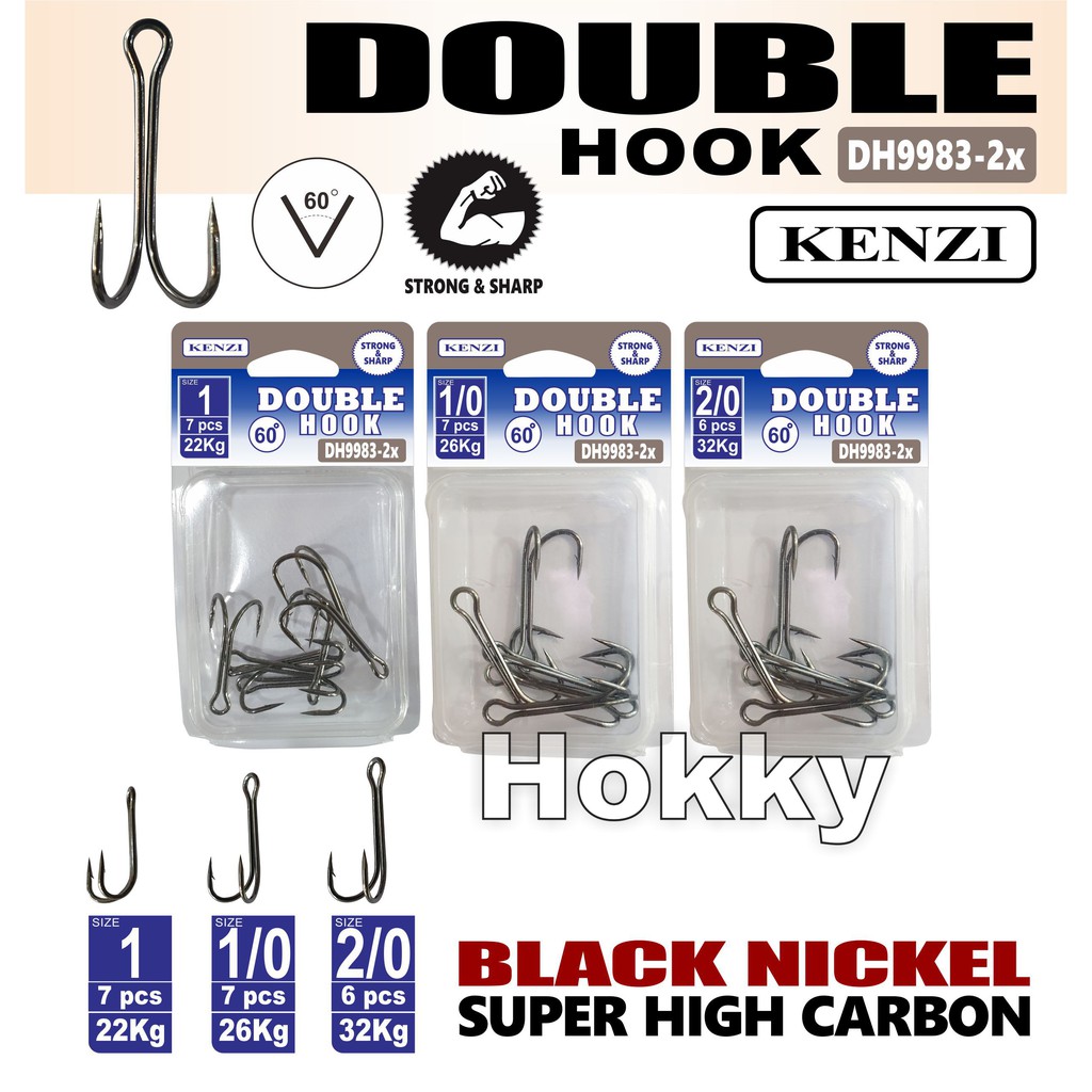 KENZI DOUBLE HOOK BLACK NICHEL 60 "
