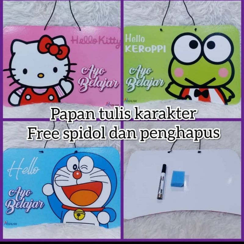 

promo kejencollection PAPAN TULIS WHITE BOARD KARAKTER FREE SPIDOL + PENGHAPUS