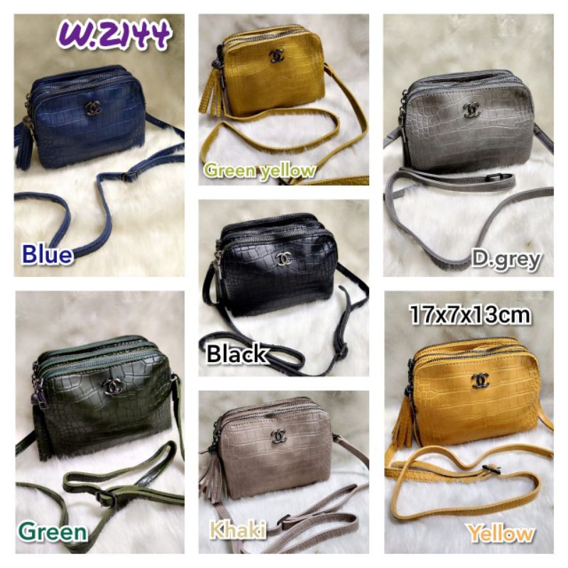 Balanzo Grosir Tas slingbag croco mini/ selempang chanel croco