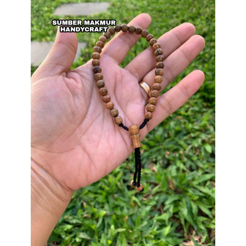 Tasbih kayu gaharu tasbih isi 33butir gaharu asli gaharu buaya gaharu Kalimantan tasbih33