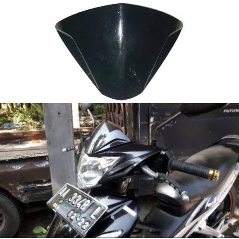 Visor jupiter mx old bahan tebal hitam pekat