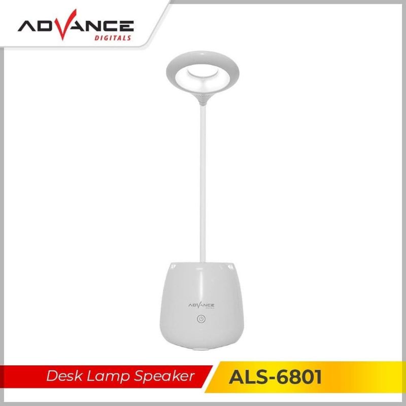 Advance Lampu Belajar + Speaker Bluetooth Portable / Desk Lamp Speaker ALS 6801