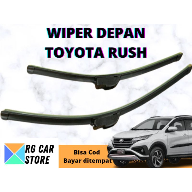 WIPER DEPAN RUSH FRAMELESS  BERKUALITAS TINGGI DIJAMIN PNP