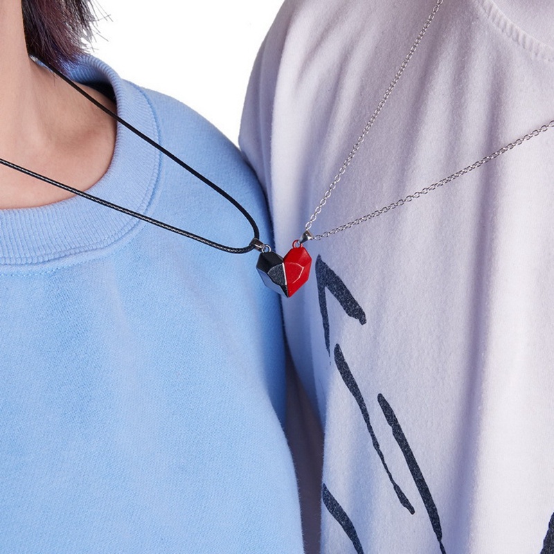 Kalung Pasangan Dengan Liontin Bentuk Hati Untuk Hadiah Valentine