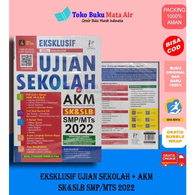

EKSKLUSIF UJIAN SEKOLAH + AKM SK&SLB SMP/MTs 2022 - TIM EDU PENGUIN