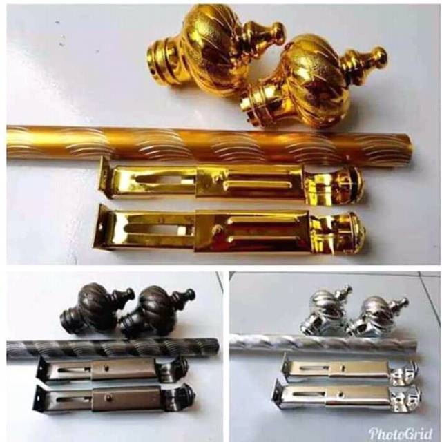Cod Besi Gorden 1 Meter Set Batang Gorden Tiang Gorden Tongkat Gorden Besi Gorden Shopee Indonesia