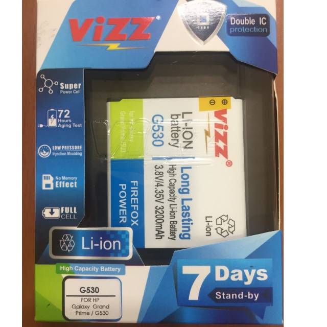 BATERAI BATRE BATTERY VIZZ MURAH SAMSUNG DOBBLE POWER 3200 MAH G530 / j2 prime / J2 Core/ grand prim