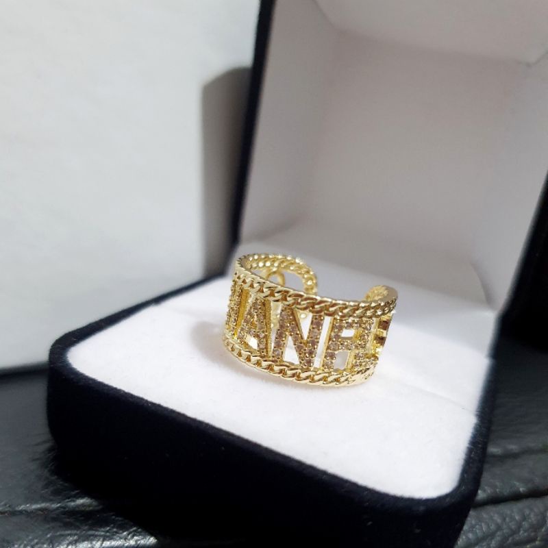 Cincin Titanium Asli gold free size Premium Quality Anti Karat Anti Alergi Ring Import Ct22