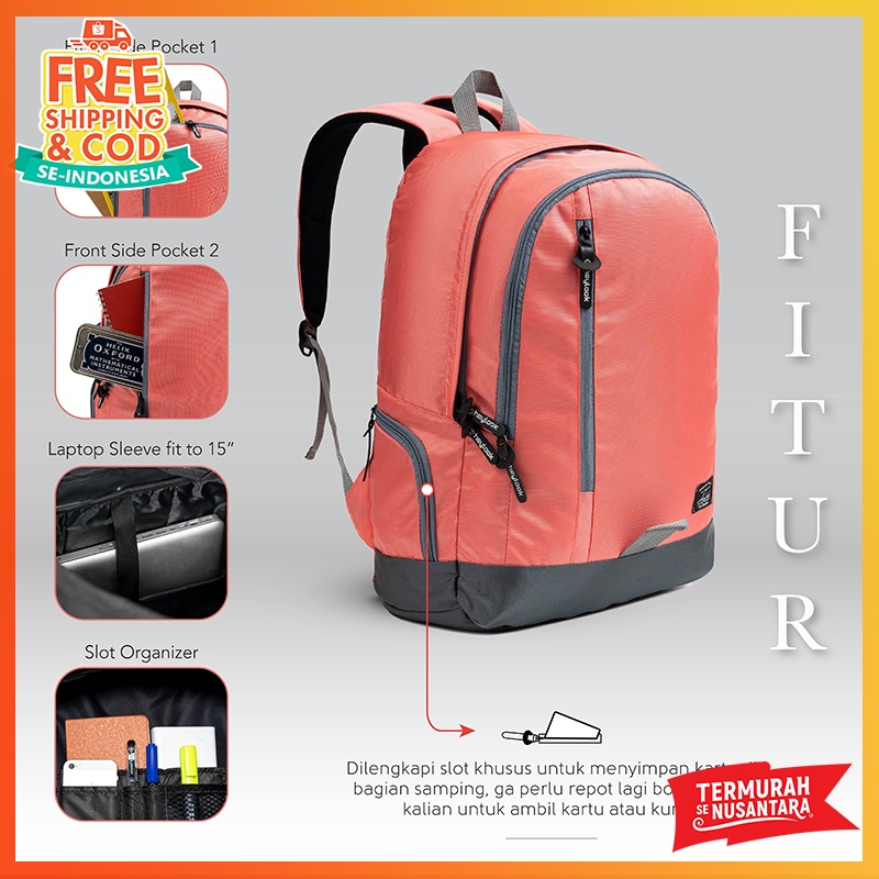 Tas Ransel Pria RDN 015 Distro Bandung Ransel Punggung Backpack Cowok Keren Sek BRAN NB-Tp F7B55
