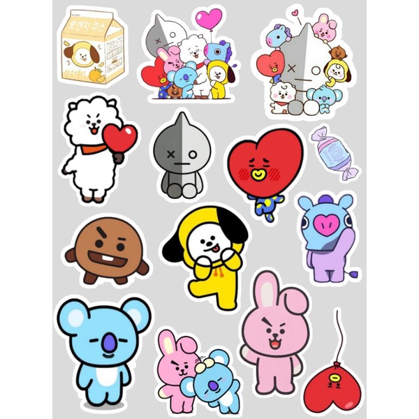 

Kpop BT dua satu stiker 21 BELUM CUTTING
