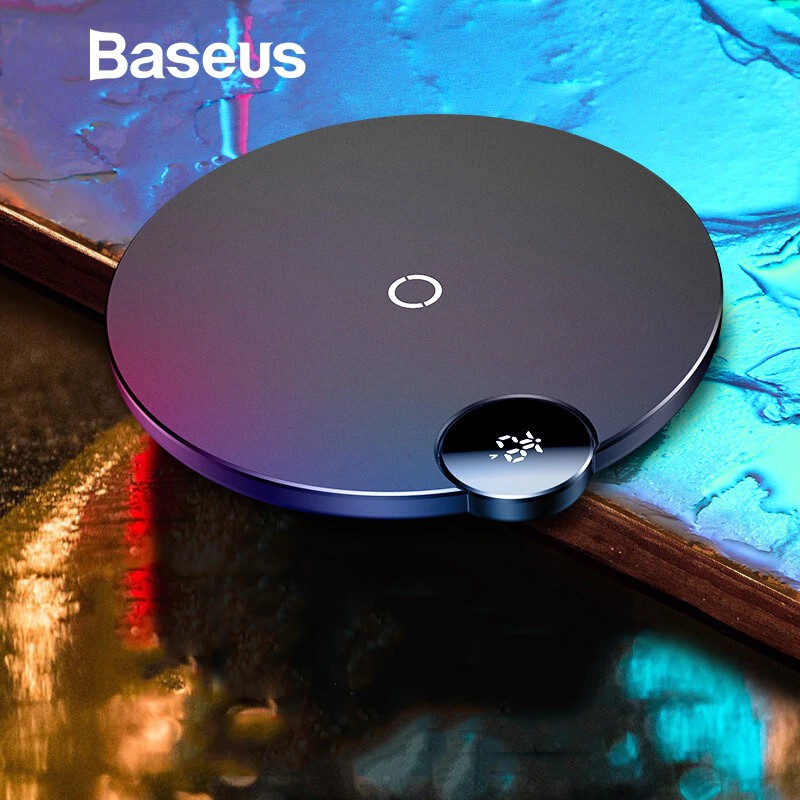 adapter Baseus LED Digital Display Wireless Charger for Samsung S8 Note 9 Xiaomi Mi 9 Qi Wireless