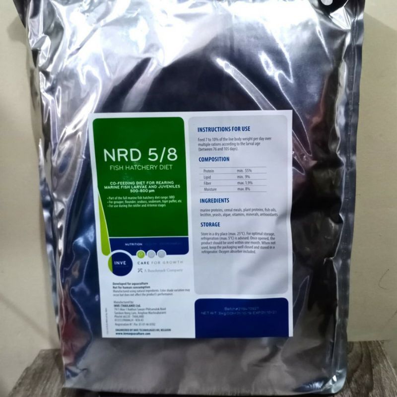 NRD 5/8 500 800mikron Netto 500gram Original 100% Inve Pelet Ikan Hias Burayak ikan Cupang chana