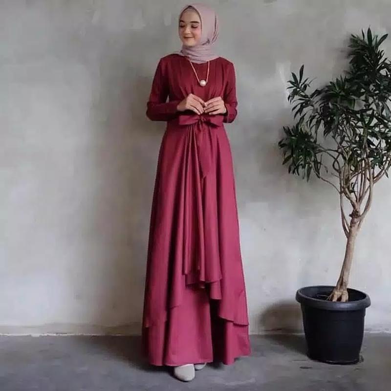 Tiara Maxy / Gamis Tile Maxy / Gamis Dewasa Model Terbaru / Gamis Tile Kekinian / Gamis Tile Model T
