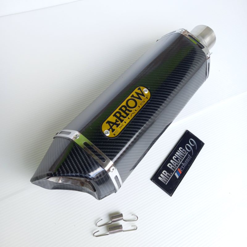 Knalpot Racing ARROW Carbon Only Ninja250 - Cbr250rr - Cbr150 -Xabre - R15 -R25 -Mt25 -Gsx150r Silen