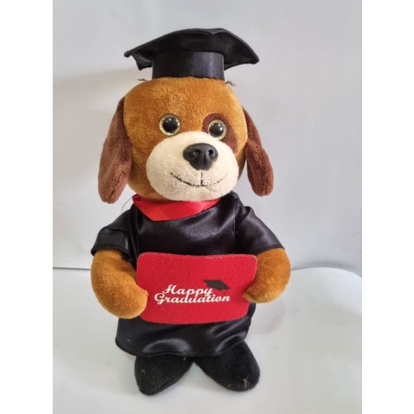 boneka wisuda anjing dog