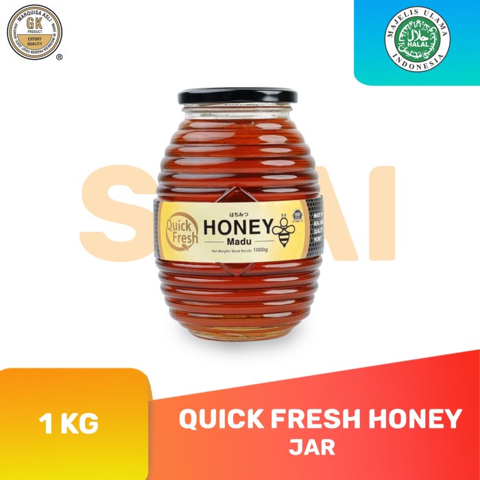 

✨COD✨ Madu Quick Fresh Honey 1000g Jar