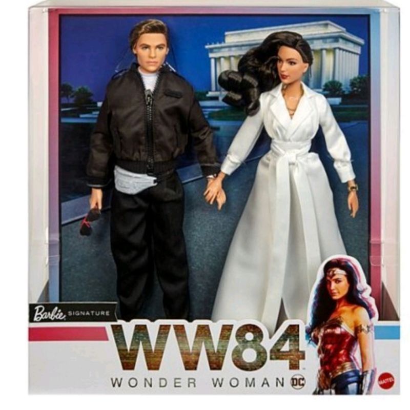 Boneka Barbie wonder woman dan steve trevor-Mattel original