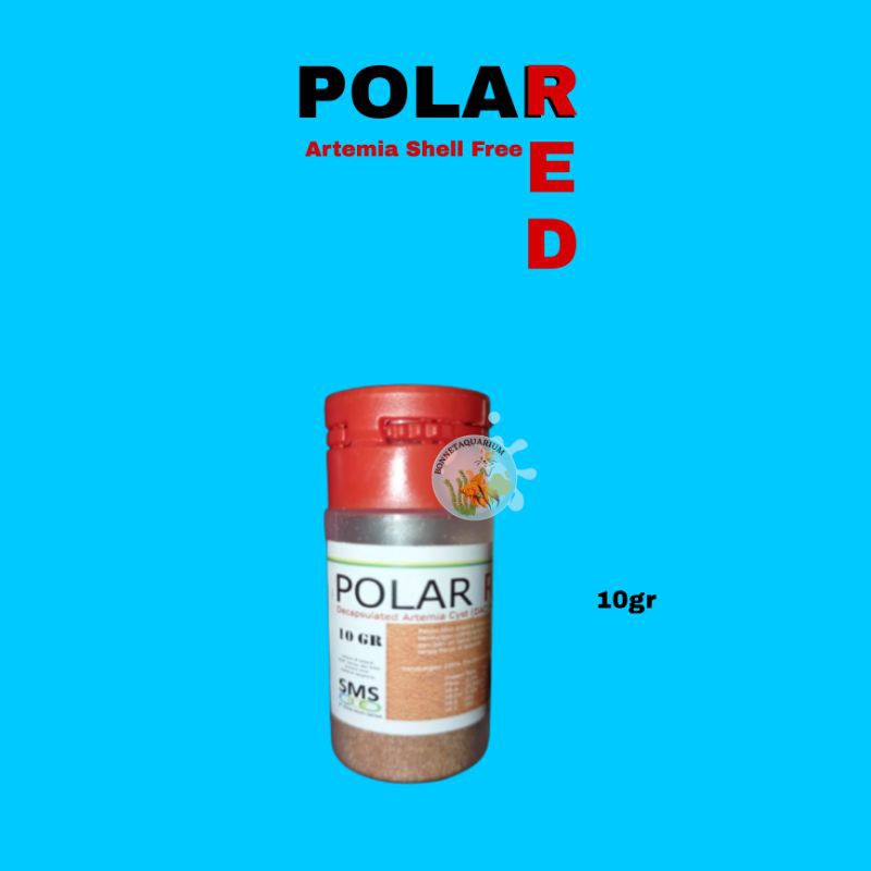 POLAR RED ARTEMIA SHELL FREE PAKAN UNTUK TELUR ARTEMIA TANPA CANGKANG 10GR