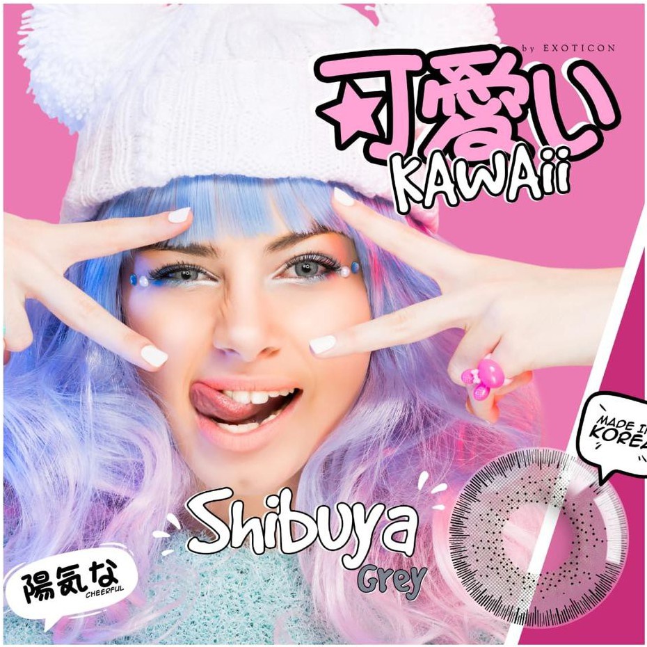 SOFTLENS X2 KAWAII ( SHIBUYA GREY -0.50 S.D -6.00 ) 14.5 MM BY EXOTICON