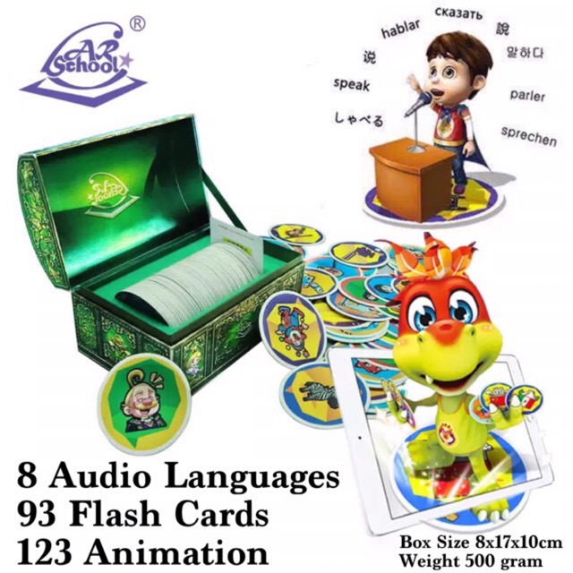 Nixnox Mainan Edukasi AR Magic Card II Flash Card Anak 4D Import