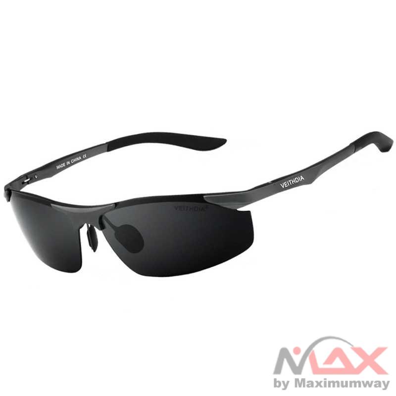 Veithdia Ori Kacamata Hitam Pria UV Lensa Polarized Frame Magnesium Alloy UV400 Kacamata keren Kaca Mata pantai