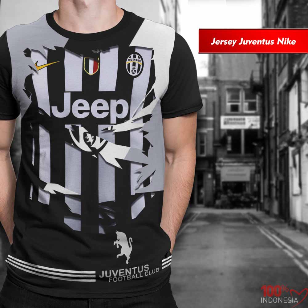 Kaos Print 3D Bola Limited Jersey Juventus Nike  Distro Kaos Print
