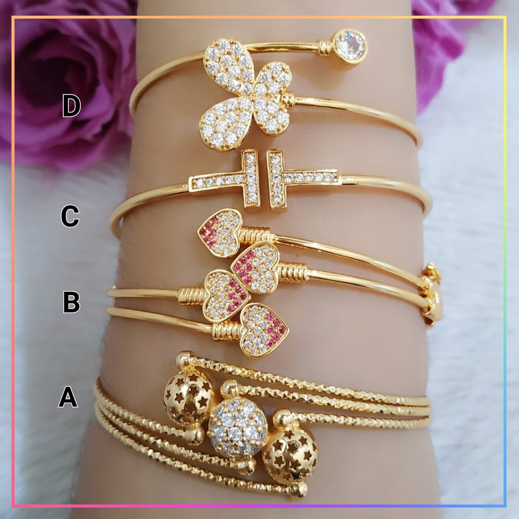 Gelang xuping gelang bangle dewasa lapis emas gold B141
