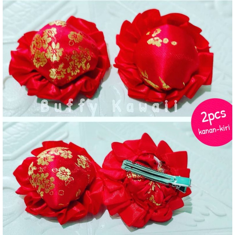 Bando imlek anak Pompom cheongsam sincia CNY xincia jepit cepol chunli chinese asia cosplay