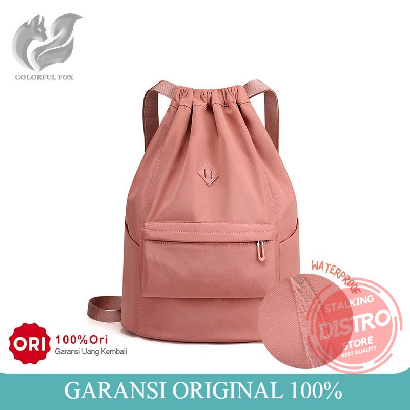Tas Ransel Wanita Tas COLORFUL FOX Original 8536 Backpack Wanita Remaja Tas Anti Air Stalking Store 
