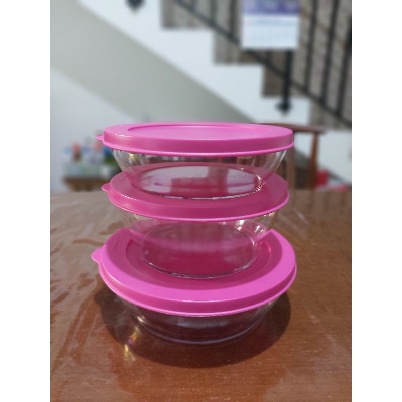 CLEAR BOWL SET TUPPERWARE