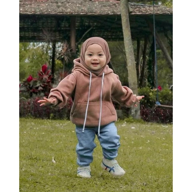 Hoodie Polos Anak Sweater Polos Anak Usia 1-10 Tahun | Hoodie Anak Polos Unisex Perempuan &amp; Laki Laki Bahan Adem dan Tebal