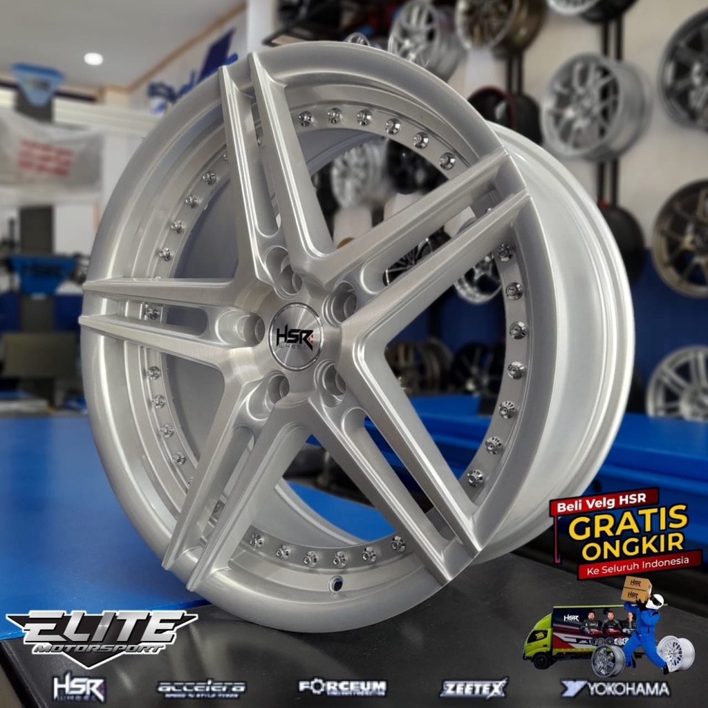 Velg HSR LEPAK Ring 19 Lebar 8.5 Lubang 5 Pcd 114 Velg Mobil Innova HRV
