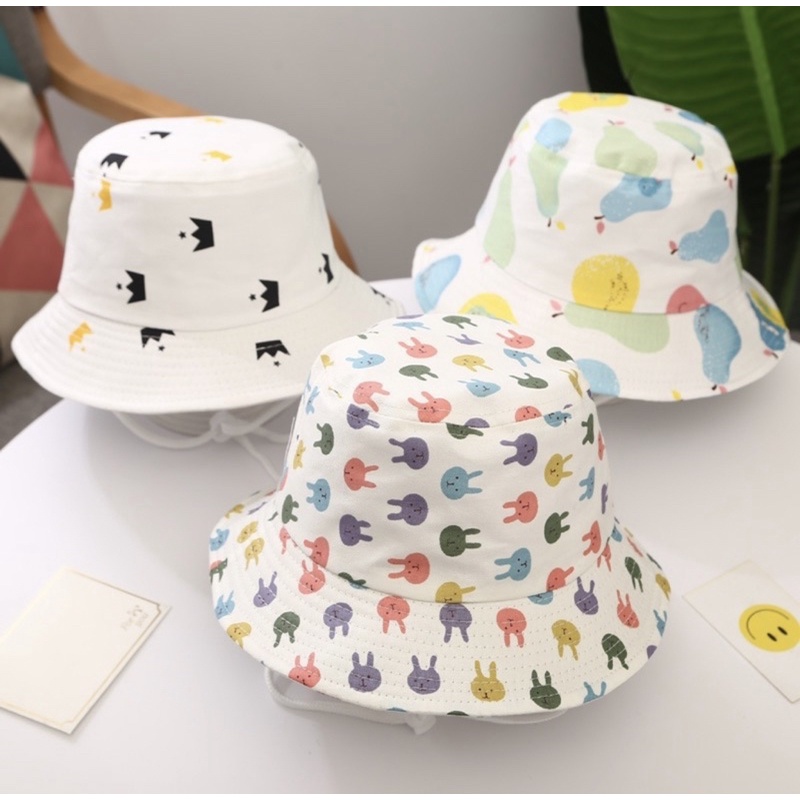 Topi Bucket Anak Perempuan Lingkar Kepala 50-51cm