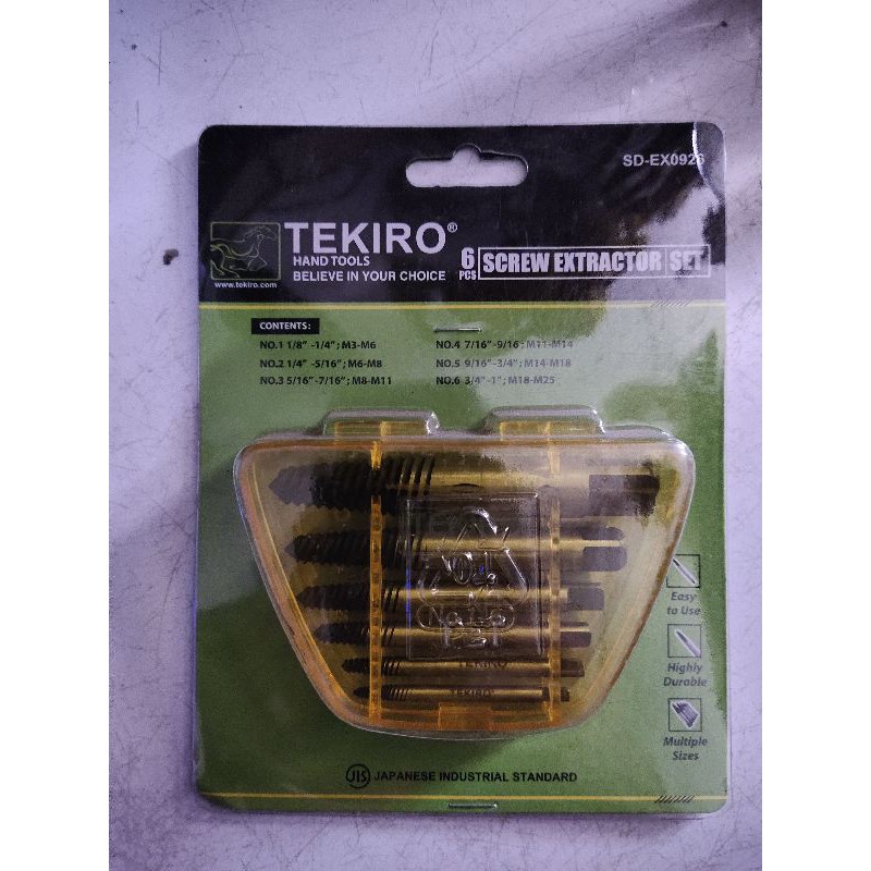 

SCREWEXTRACTORSET/TAPSBALIK