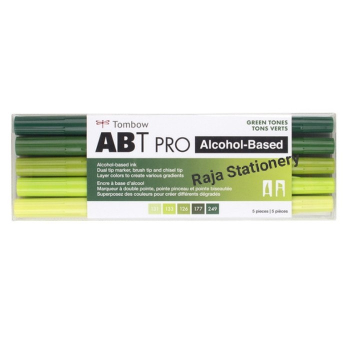 

TOMBOW ABT PRO GREEN TONES DUAL BRUSH PEN SET / SPIDOL WARNA