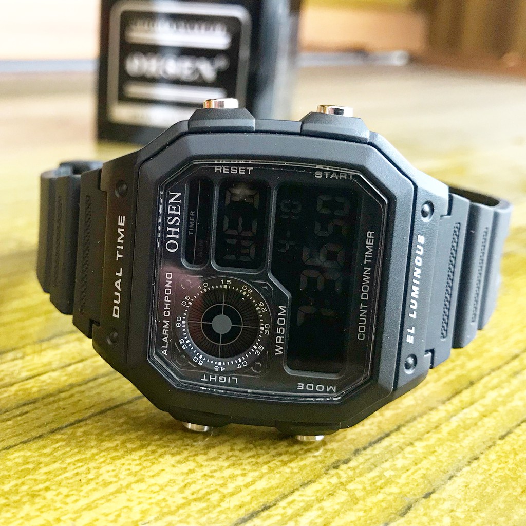 (COD) Jam Tangan Pria Wanita Original Unisex OHSEN MD3 Sport Sporty Anti Air Waterproof Karet Rubber