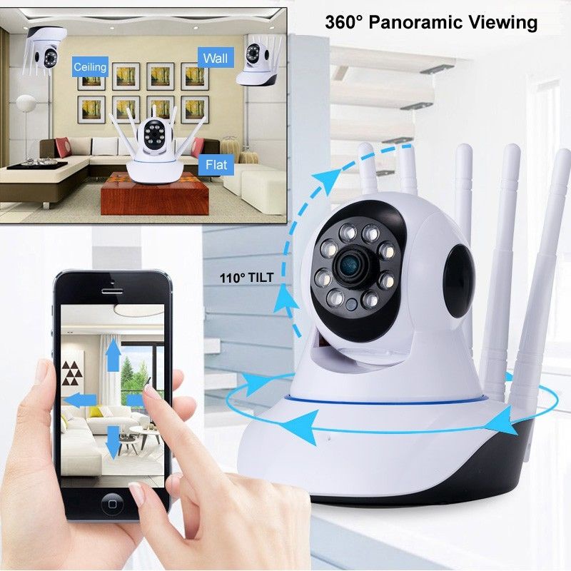 IP Camera Yoosee 5.0MP Camera WiFi 5 Antena Wireless 1080P Security Home Night Vision