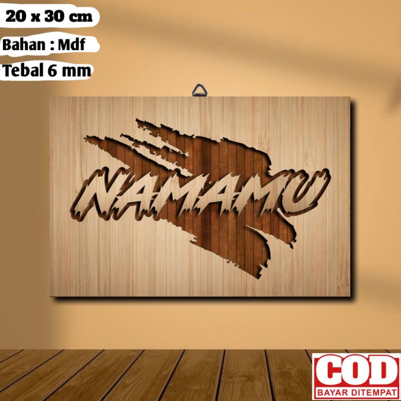 (30x20cm) Hiasan Dinding Custom Nama Pajangan Kamar Keren Murah Wall Decor / Dekorasi Kamar / Desain