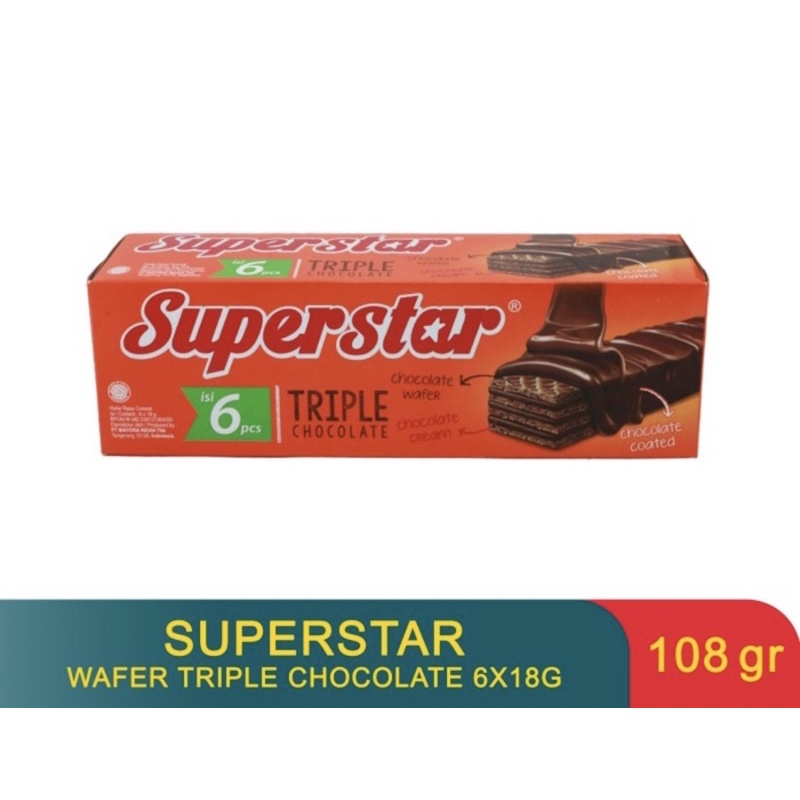 

SUPERSTAR TRIPLE CHOCOLATE 6x18 GR