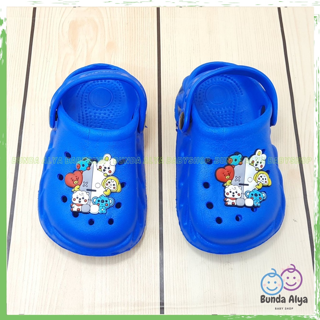 Sendal Anak Laki Laki Usia 1 - 2 Tahun BIRU Karet Anti Licin - Sepatu Sandal Anak Cowok BTS Size 19-22