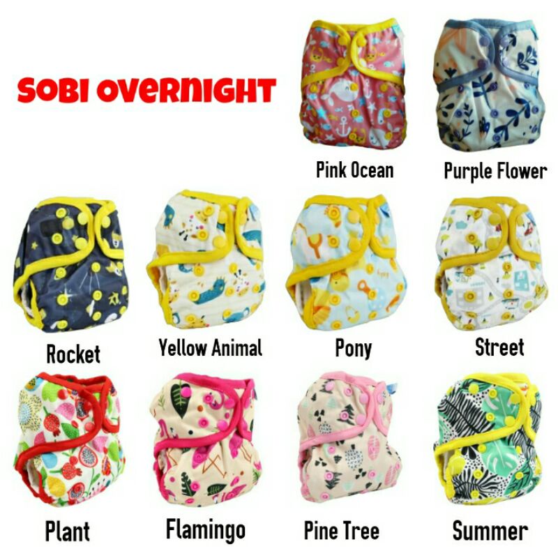 Clodi Sobi Overnight | Popok Kain Cuci Ulang | Sobi Cloth Diaper Overnight | Clodi Cover Popok Bayi