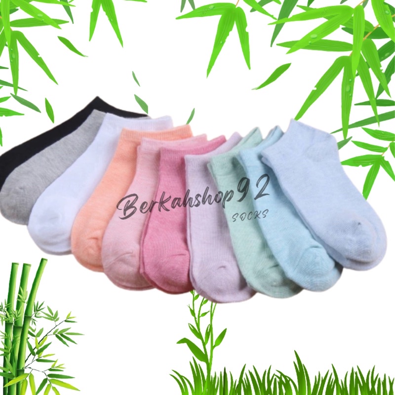 kaos kaki semata kaki polos warna cerah 1 pasang