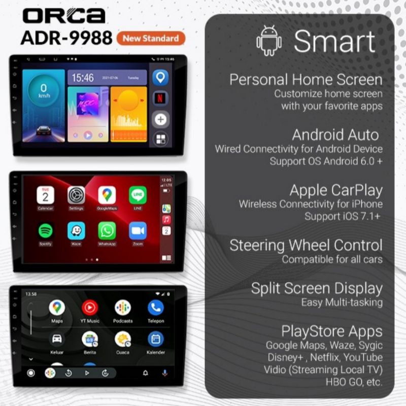 Head Unit Android ORCA ADR 9988 DSP MAZDA2