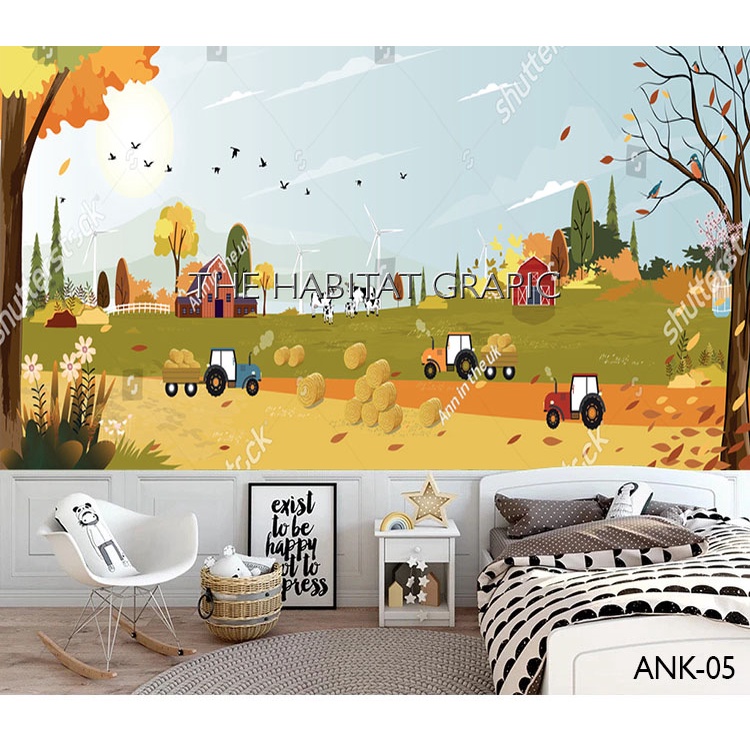 PROMO wallpaper kamar anak - Wallpaper kamar aesthetic - Wallpaper stiker dinding