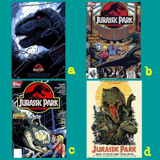 Jurassic Park poster kayu
