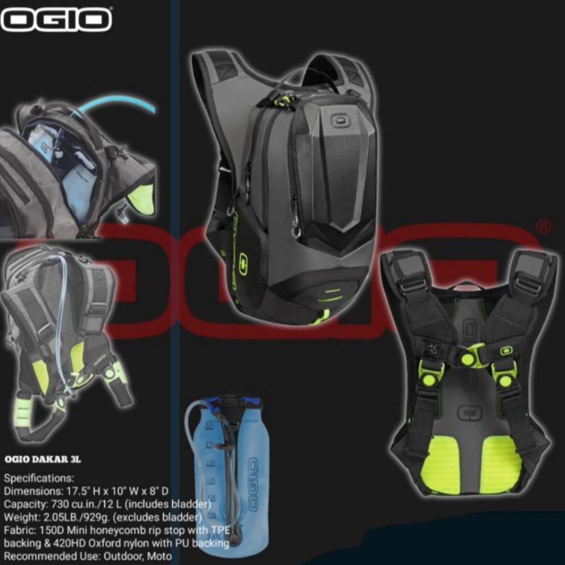 TAS HYDRO OGIO DAKAR 3L, HYDROBAG OGIO DAKAR, TAS MINUM TRAILL