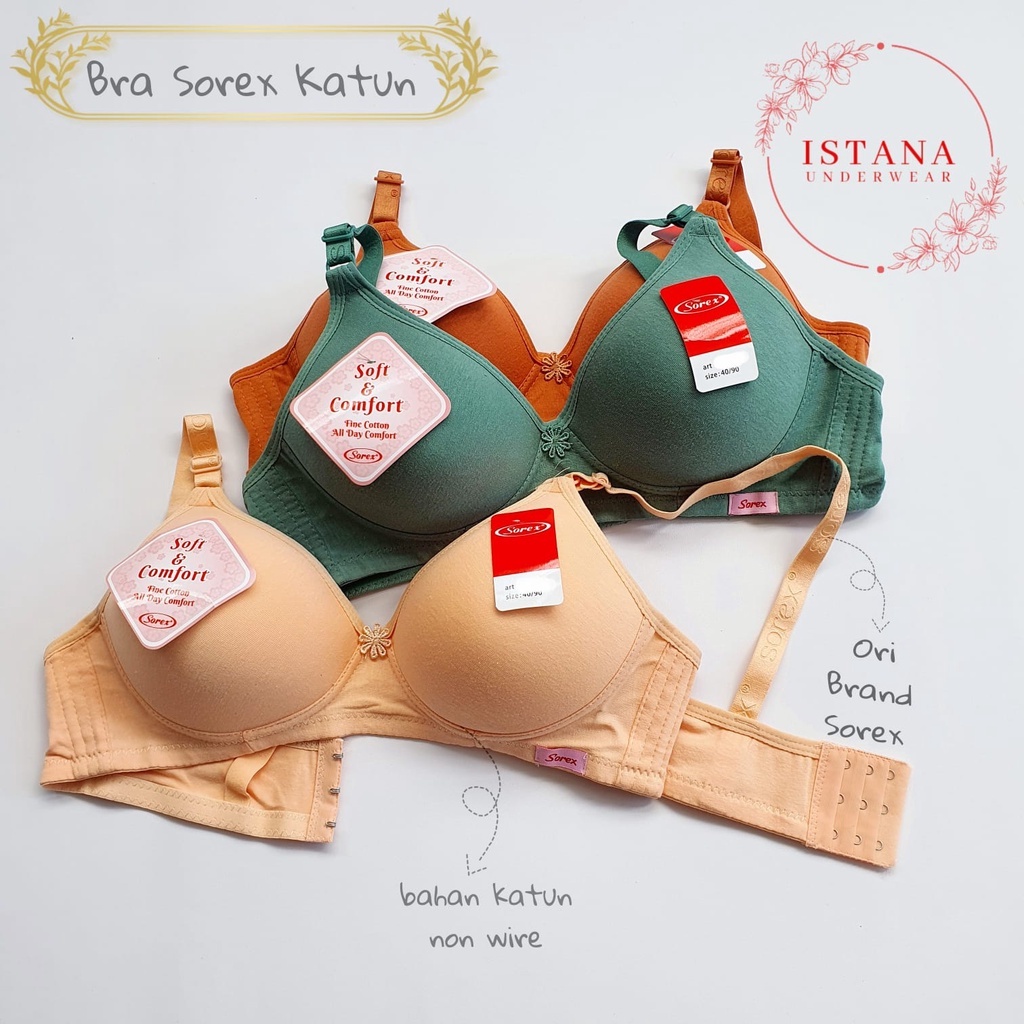 Bra wanita sorex katun cup besar  17228 / Bh wanita tanpa kawat