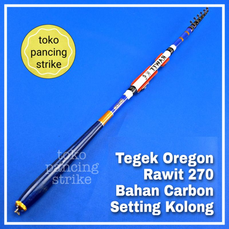 joran pancing tegek oregon rawit 270 set kolong carbon