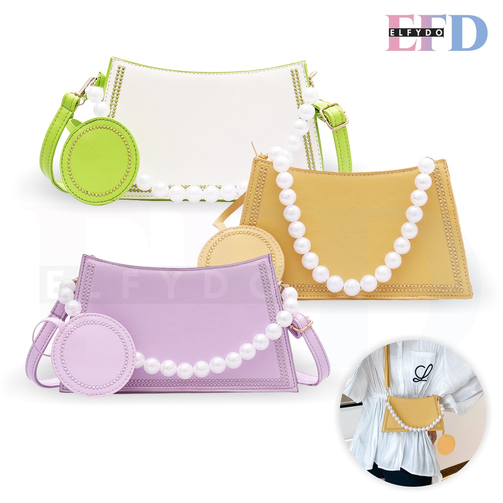 ELFYDO ELF1435 Tas selempang Mutiara Wanita Fashion ShoulderbaG